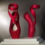 THE RED SHOES...porcelain silk suede and swarovsky crystals